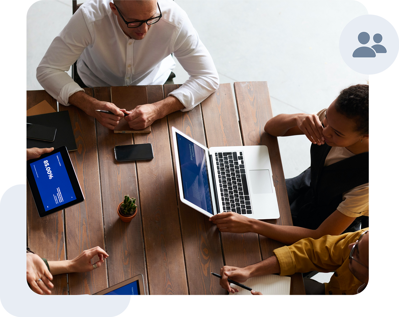 People sitting in a meeting